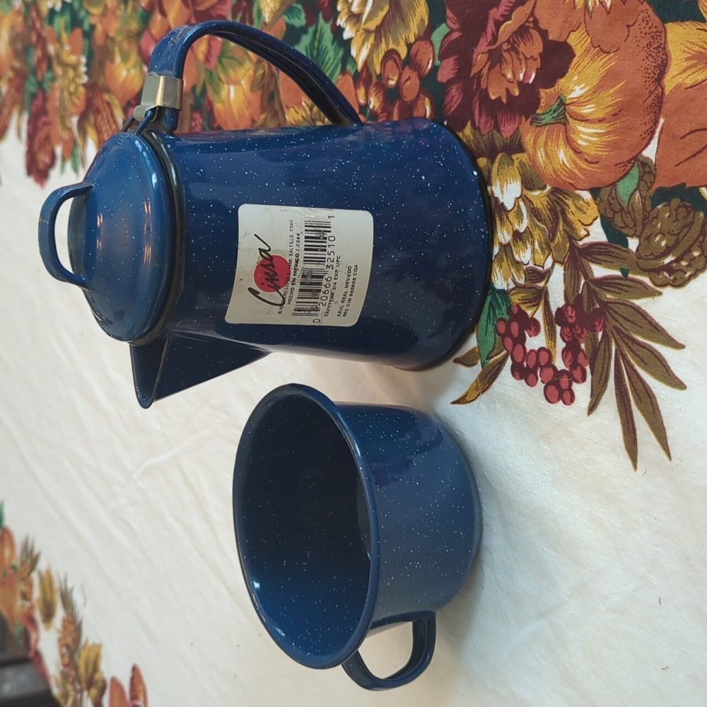 Cinsa blue enamelware